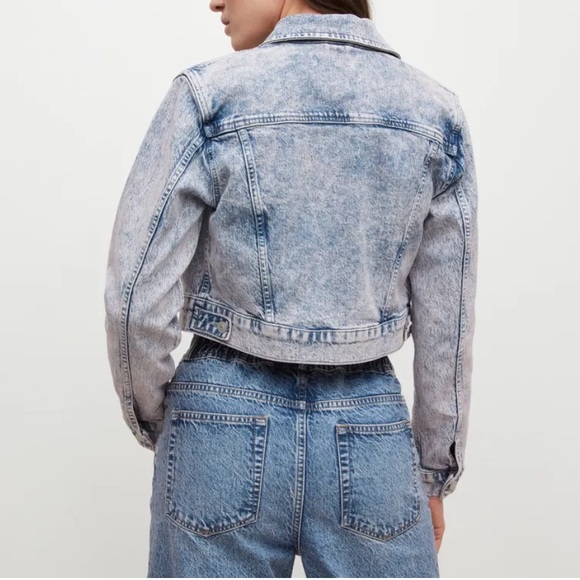 All Saints Cropped Denim Jacket - Picture 2 of 10